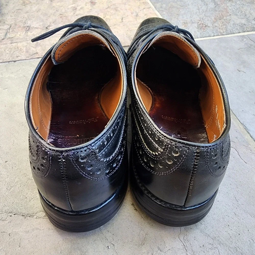 Allen Edmonds Fairhaven Mens Wingtip Black Leather Shoes Sz 7.5 D - Preppy Ivy